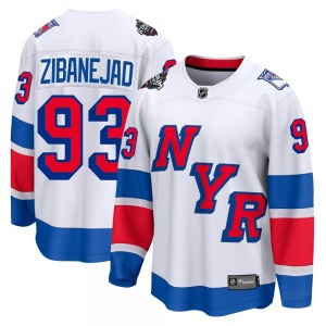Adult Breakaway New York Rangers Mika Zibanejad White 2024 Stadium Series Official Fanatics Branded Jersey
