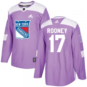 Youth Authentic New York Rangers Kevin Rooney Purple Fights Cancer Practice Official Adidas Jersey