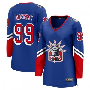 Women's Breakaway New York Rangers Wayne Gretzky Royal Special Edition 2.0 Official Fanatics Branded Jersey