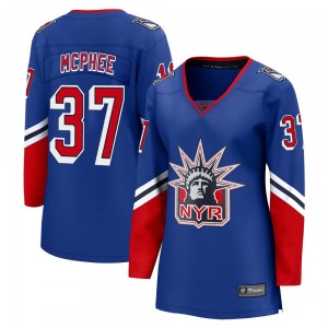 Women's Breakaway New York Rangers George Mcphee Royal Special Edition 2.0 Official Fanatics Branded Jersey