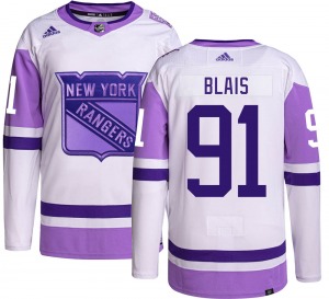 Youth Authentic New York Rangers Sammy Blais Hockey Fights Cancer Official Adidas Jersey