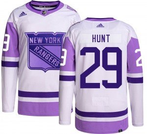 Youth Authentic New York Rangers Dryden Hunt Hockey Fights Cancer Official Adidas Jersey