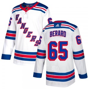 Adult Authentic New York Rangers Brett Berard White Official Adidas Jersey