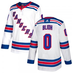 Adult Authentic New York Rangers Anton Blidh White Official Adidas Jersey