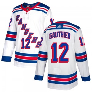 Adult Authentic New York Rangers Julien Gauthier White Official Adidas Jersey