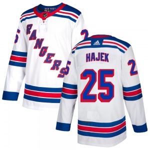 Adult Authentic New York Rangers Libor Hajek White Official Adidas Jersey