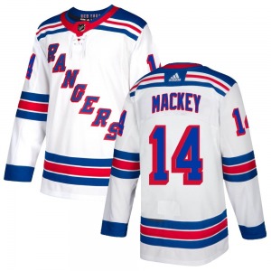 Adult Authentic New York Rangers Connor Mackey White Official Adidas Jersey