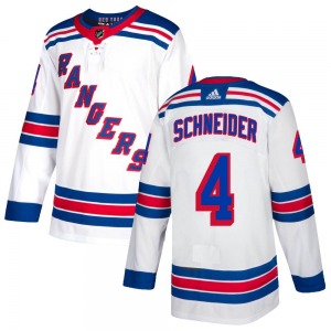 Adult Authentic New York Rangers Braden Schneider White Official Adidas Jersey