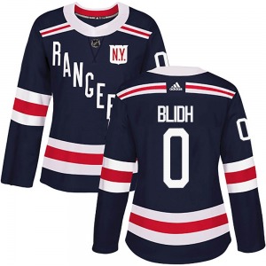 Women's Authentic New York Rangers Anton Blidh Navy Blue 2018 Winter Classic Home Official Adidas Jersey