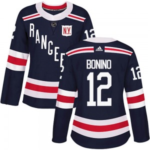 Women's Authentic New York Rangers Nick Bonino Navy Blue 2018 Winter Classic Home Official Adidas Jersey