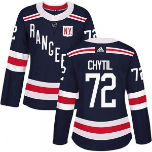 Women's Authentic New York Rangers Filip Chytil Navy Blue 2018 Winter Classic Home Official Adidas Jersey