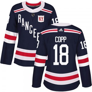 Women's Authentic New York Rangers Andrew Copp Navy Blue 2018 Winter Classic Home Official Adidas Jersey