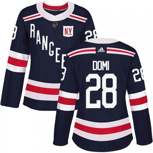 Women's Authentic New York Rangers Tie Domi Navy Blue 2018 Winter Classic Home Official Adidas Jersey