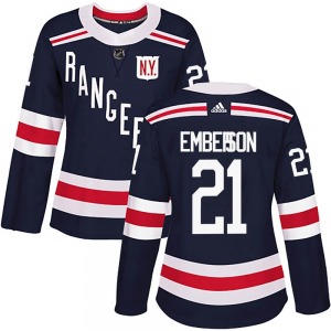 Women's Authentic New York Rangers Ty Emberson Navy Blue 2018 Winter Classic Home Official Adidas Jersey
