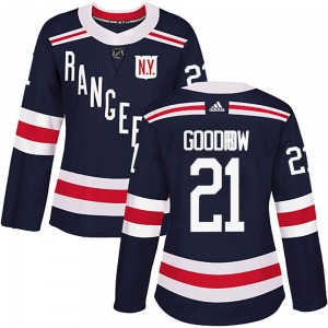 Women's Authentic New York Rangers Barclay Goodrow Navy Blue 2018 Winter Classic Home Official Adidas Jersey