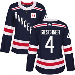 Women's Authentic New York Rangers Ron Greschner Navy Blue 2018 Winter Classic Home Official Adidas Jersey