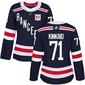 Women's Authentic New York Rangers Keith Kinkaid Navy Blue 2018 Winter Classic Home Official Adidas Jersey