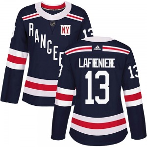 Women's Authentic New York Rangers Alexis Lafreniere Navy Blue 2018 Winter Classic Home Official Adidas Jersey