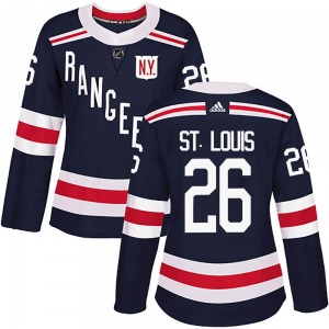 Women's Authentic New York Rangers Martin St. Louis Navy Blue 2018 Winter Classic Home Official Adidas Jersey