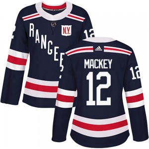 Women's Authentic New York Rangers Connor Mackey Navy Blue 2018 Winter Classic Home Official Adidas Jersey