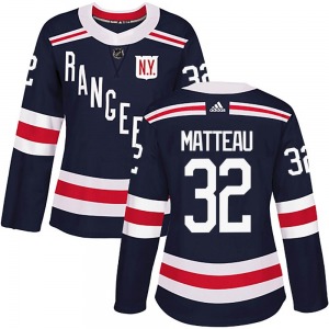 Women's Authentic New York Rangers Stephane Matteau Navy Blue 2018 Winter Classic Home Official Adidas Jersey