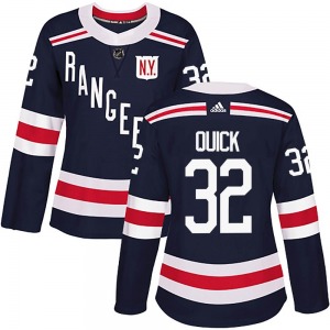 Women's Authentic New York Rangers Jonathan Quick Navy Blue 2018 Winter Classic Home Official Adidas Jersey