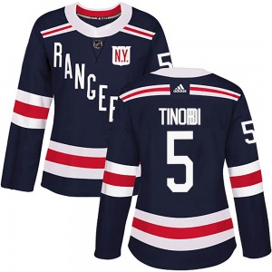 Women's Authentic New York Rangers Jarred Tinordi Navy Blue 2018 Winter Classic Home Official Adidas Jersey