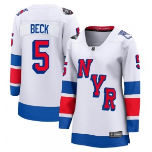 Women's Breakaway New York Rangers Barry Beck White 2024 Stadium Series Official Fanatics Branded Jersey