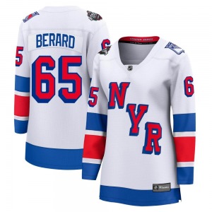 Women's Breakaway New York Rangers Brett Berard White 2024 Stadium Series Official Fanatics Branded Jersey