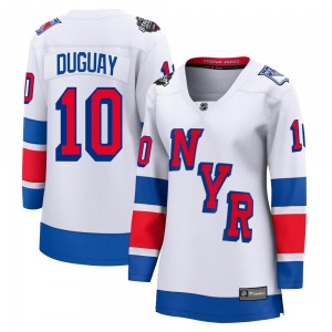 Women's Breakaway New York Rangers Ron Duguay White 2024 Stadium Series Official Fanatics Branded Jersey
