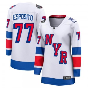 Women's Breakaway New York Rangers Phil Esposito White 2024 Stadium Series Official Fanatics Branded Jersey