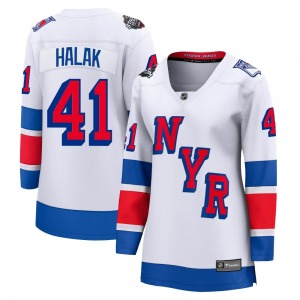 Women's Breakaway New York Rangers Jaroslav Halak White 2024 Stadium Series Official Fanatics Branded Jersey