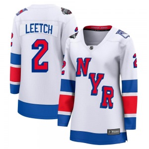 Women's Breakaway New York Rangers Brian Leetch White 2024 Stadium Series Official Fanatics Branded Jersey