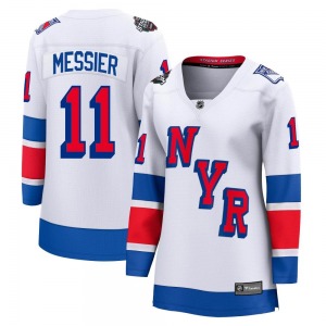 Women's Breakaway New York Rangers Mark Messier White 2024 Stadium Series Official Fanatics Branded Jersey