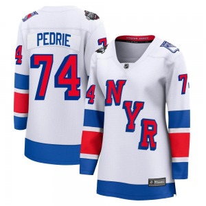 Women's Breakaway New York Rangers Vince Pedrie White 2024 Stadium Series Official Fanatics Branded Jersey