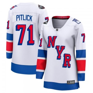 Women's Breakaway New York Rangers Tyler Pitlick White 2024 Stadium Series Official Fanatics Branded Jersey