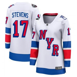 Women's Breakaway New York Rangers Kevin Stevens White 2024 Stadium Series Official Fanatics Branded Jersey