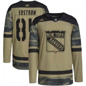 Adult Authentic New York Rangers Adam Edstrom Camo Military Appreciation Practice Official Adidas Jersey