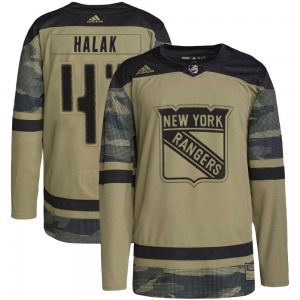 Adult Authentic New York Rangers Jaroslav Halak Camo Military Appreciation Practice Official Adidas Jersey