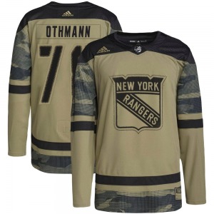 Adult Authentic New York Rangers Brennan Othmann Camo Military Appreciation Practice Official Adidas Jersey