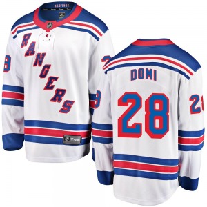 Youth Breakaway New York Rangers Tie Domi White Away Official Fanatics Branded Jersey