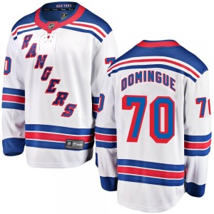 Youth Breakaway New York Rangers Louis Domingue White Away Official Fanatics Branded Jersey