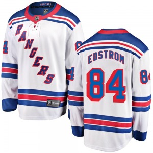 Youth Breakaway New York Rangers Adam Edstrom White Away Official Fanatics Branded Jersey
