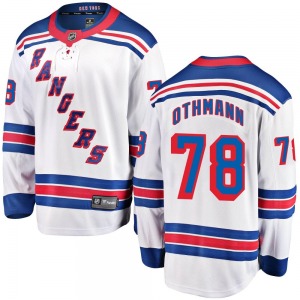 Youth Breakaway New York Rangers Brennan Othmann White Away Official Fanatics Branded Jersey