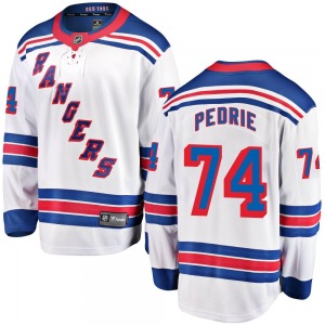 Youth Breakaway New York Rangers Vince Pedrie White Away Official Fanatics Branded Jersey