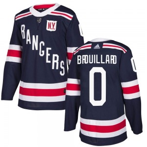 Youth Authentic New York Rangers Nikolas Brouillard Navy Blue 2018 Winter Classic Home Official Adidas Jersey