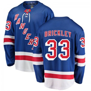 Youth Breakaway New York Rangers Connor Brickley Blue Home Official Fanatics Branded Jersey