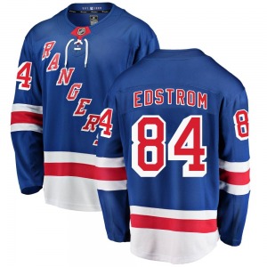 Youth Breakaway New York Rangers Adam Edstrom Blue Home Official Fanatics Branded Jersey