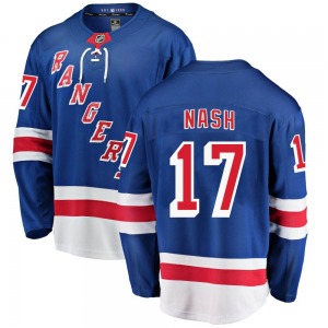 Youth Breakaway New York Rangers Riley Nash Blue Home Official Fanatics Branded Jersey