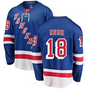 Youth Breakaway New York Rangers Riley Nash Blue Home Official Fanatics Branded Jersey